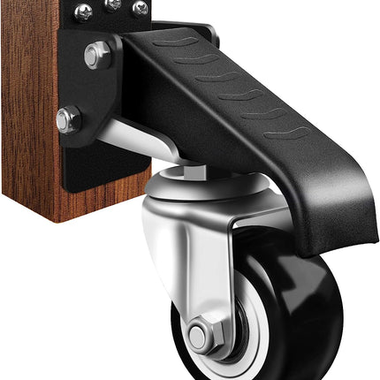SPACECARE Heavy Duty Retractable Casters 600 Lbs Capacity Set of 4 Adjustable Stepdown Wheels or Workbenches Tables and Equipments ,Side Mounted.
