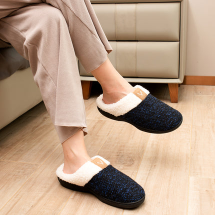 Parlovable Women Memory Foam Slippers, Indoor Bedroom House Shoe, Gifts for Ladies Cozy Wool-like Anti-Skid Sole