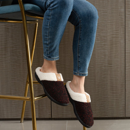 Parlovable Women Memory Foam Slippers, Indoor Bedroom House Shoe, Gifts for Ladies Cozy Wool-like Anti-Skid Sole