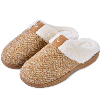 Parlovable Women Memory Foam Slippers, Indoor Bedroom House Shoe, Gifts for Ladies Cozy Wool-like Anti-Skid Sole