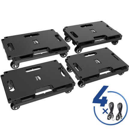 Ronlap Furniture Moving Dolly 4 Wheels Heavy Duty Small Flat Dolly Cart with Wheels Interlocking Furniture Movers Dollies for Moving, 440 Lbs Capacity, 1 Pack