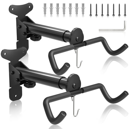 Yeabett Garage Bike Rack Wall Mount Hanger Adjustable Space Saving Horizontal Bicycle Rack for Mountain/Road/Hybrid Bikes | Secure Home Storage