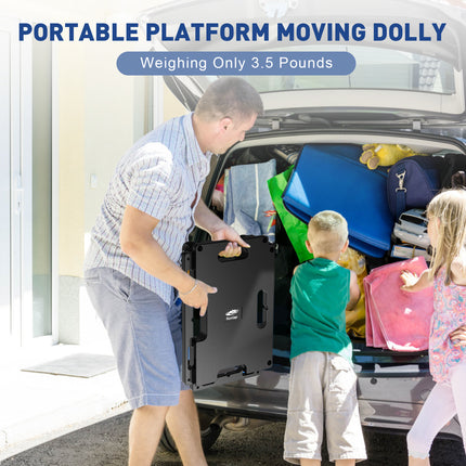 Ronlap Furniture Moving Dolly 4 Wheels Heavy Duty Small Flat Dolly Cart with Wheels Interlocking Furniture Movers Dollies for Moving, 440 Lbs Capacity, 1 Pack