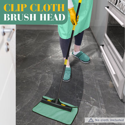 Yeabett Rubber Pet Broom with Squeegee, Pet Hair Remover 56 inches Long Handle, Portable Detailing Lint Brush Fur Removal for Fluff Carpet, Window, Tile, Floor Cleaning,