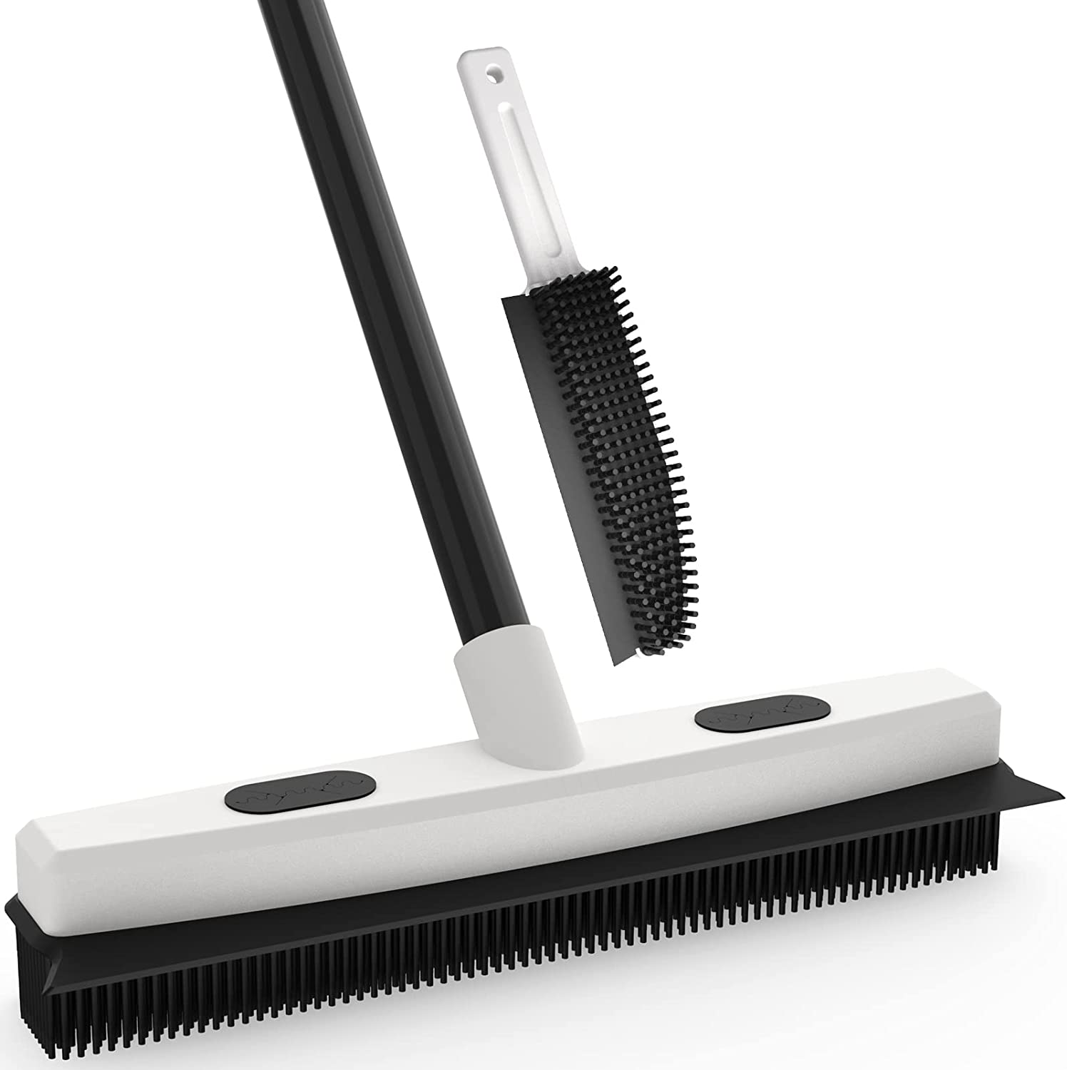 Yeabett Rubber Broom Pet Hair Remover, Black White, Includes Portable –  yeabett