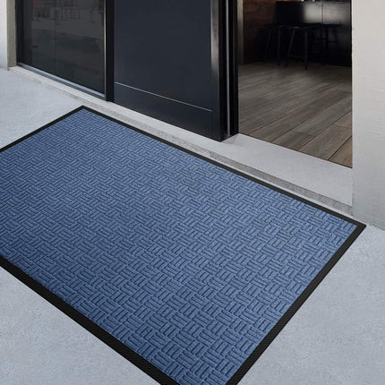Mibao, Extra Large, Indoor door mats for Entryway, Outdoor mats for Home Entrance，Welcome Mat Outdoor Rubber , 46"x72", Blue.