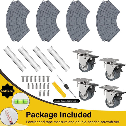 SWAGER Plant Caddy with Wheels ,1 Pack, Gray