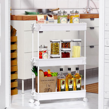 Yeabett 3 Tier Slim Rolling Storage Cart