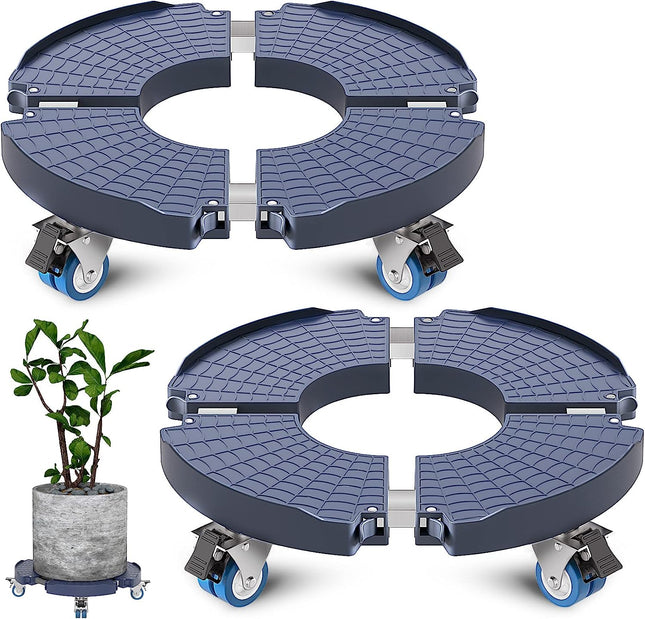 pot plant roller stand Yeabett Plant Stand with Wheels Heavy Duty, 2Pack (Blue) – yeabett