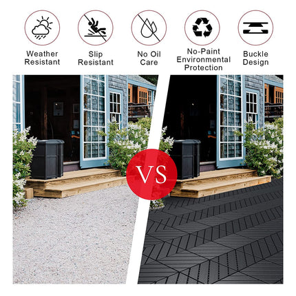 VANCASTLE Plastic Interlocking Deck Tiles, 12"x12"(Pack of 27), Patio Flooring Outdoor Waterproof All Weather Use, Outdoor Flooring for Patio Garden Poolside Front/Back Yard, Dark Grey.