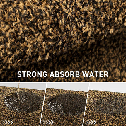Mibao Dirt Trapper Door Mat for Indoor&Outdoor, 36" x 60", Brown Black,Washable Barrier Mat, Heavy Duty Non-Slip Entrance Rug Shoes Scraper, Super Absorbent Front Door Carpet.