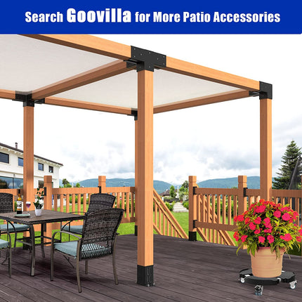 VANCASTLE 4 x 4 Post Base(inner 3.5"x3.5"), 304 Stainless Steel Post Bracket 2Pack, Coated Wood Fence Post Anchor Base, Heavy Duty Metal Deck Post Base for Mailbox Railing Pergola Concrete Wooden Floor.