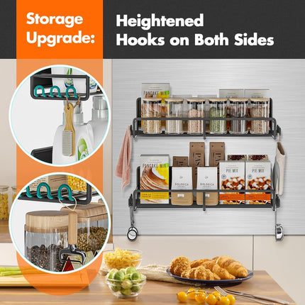 Yeabett Magnetic Spice Rack( 4 Pack)