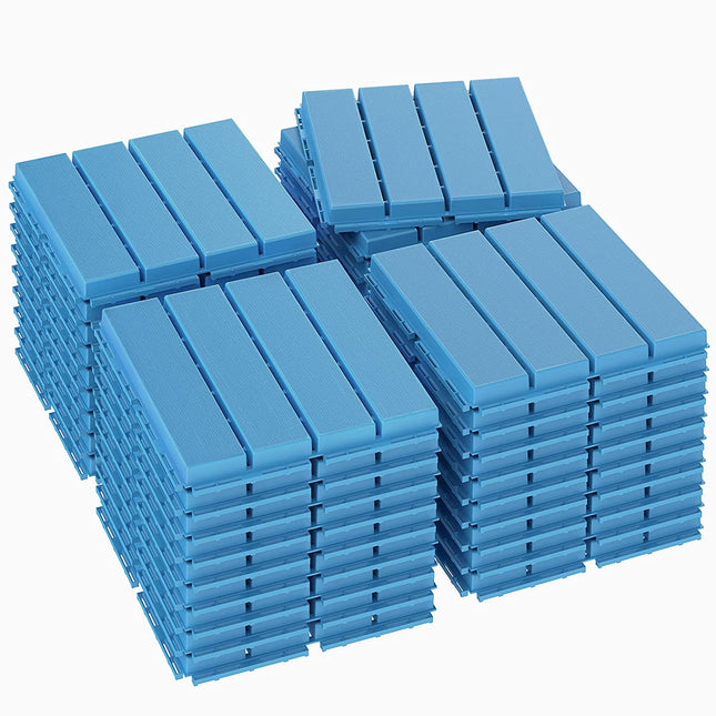 Goovilla Plastic Interlocking Deck Tiles, 36 Pack Patio Deck Tiles, 12"x12" Waterproof Outdoor Flooring All Weather Use, Patio Floor Decking Tiles for Porch Poolside Balcony Backyard, Blue.