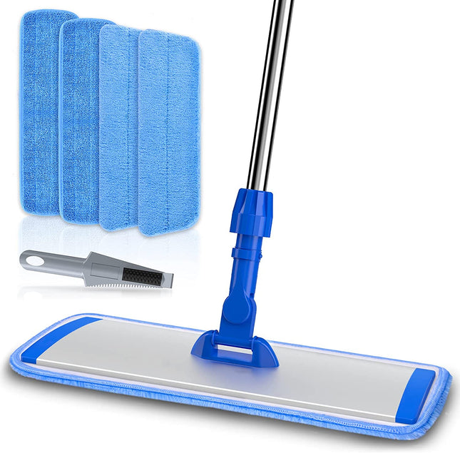 Yeabett 18 Inch Professional Microfiber Mop , Blue/Grey