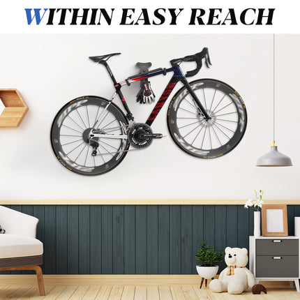 Yeabett Garage Bike Rack Wall Mount Hanger Adjustable Space Saving Horizontal Bicycle Rack for Mountain/Road/Hybrid Bikes | Secure Home Storage