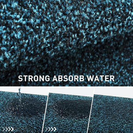 Mibao Dirt Trapper for Indoor&Outdoor, 36" x 60", Blue Black,Washable Barrier, Heavy Duty Non-Slip Entrance Rug Shoes Scraper, Super Absorbent Front Door Mat Carpet.