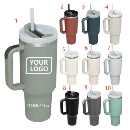 Yeabett Tumbler with Handle and Straw Lid(40 oz)