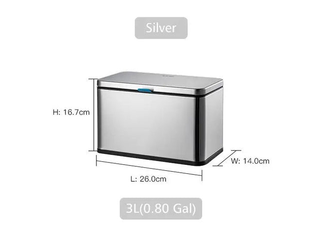 Yeabett 3L 6L Stainless Steel Mini Wall Mounted Waste Bin