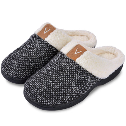 Parlovable Women Memory Foam Slippers, Indoor Bedroom House Shoe, Gifts for Ladies Cozy Wool-like Anti-Skid Sole
